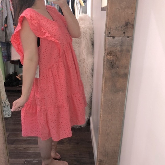 Time and Tru summer coral eyelet dress size 22 new with tags - Picture 5 of 10